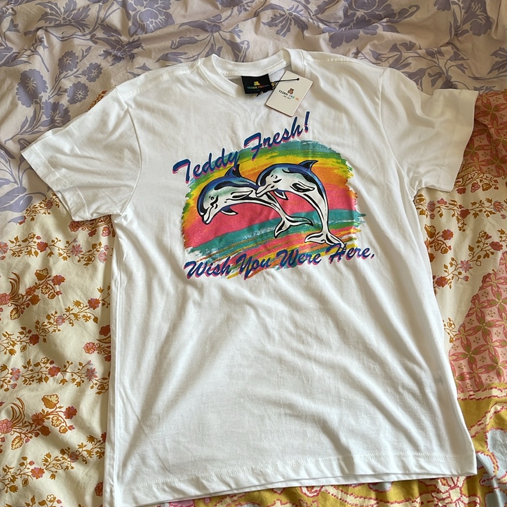 Teddy Fresh White Graphic T-Shirt